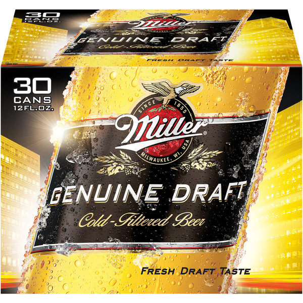 Miller Genuine Draft 30缶パック Miller Genuine Draft Beer 30 Pack | Hy-Vee Aisles Online Grocery
