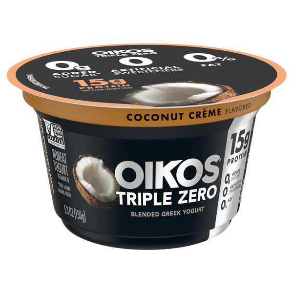 Oikos Triple Zero Coconut Creme Greek Yogurt | Hy-Vee Aisles