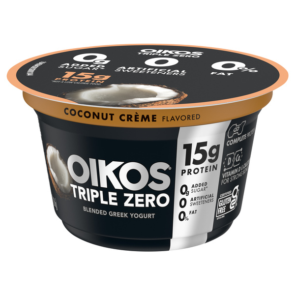Oikos Triple Zero Coconut Creme Greek Yogurt | Hy-Vee Aisles