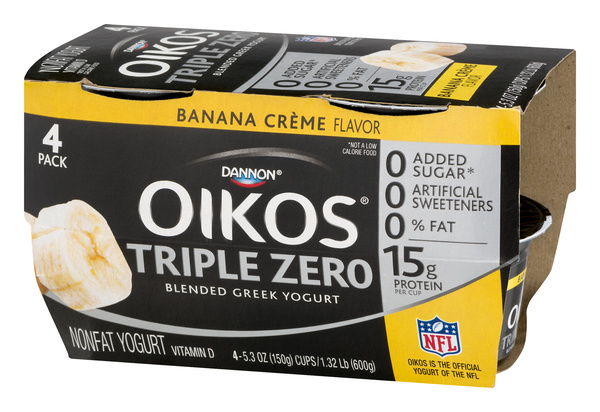 Oikos Triple Zero Banana Creme Nonfat Yogurt 4-5.3 Oz | Hy-Vee
