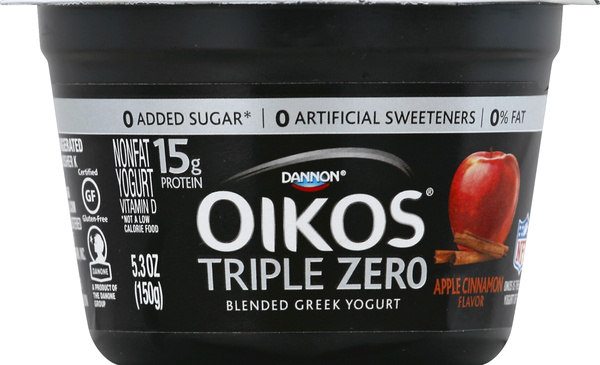 Dannon Oikos Triple Zero Blended Greek Nonfat Yogurt Apple