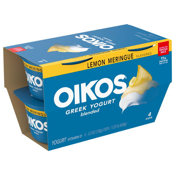 Dannon Oikos Blended Whole Milk Greek Yogurt Lemon Meringue 4-5.3