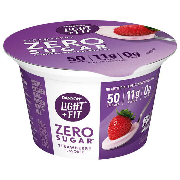 Dannon Light + Fit Zero Sugar Strawberry Flavored Yogurt | Hy-Vee