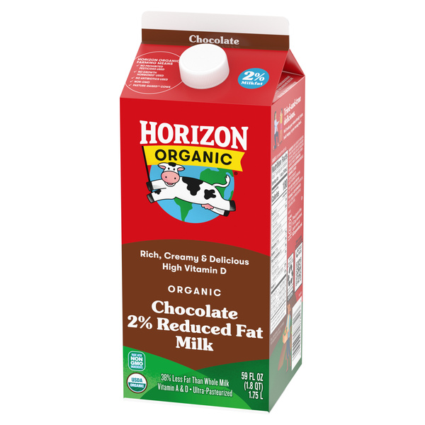 Horizon Organic Milk, Reduced Fat, 2% Milkfat, Chocolate | Hy-Vee