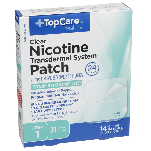 21mg nicotine patch is equivalent to how many cigarettes Equate Transdermal System Step 1 Clear Patches, 21 mg, 7 Count, Compare Nicoderm CQ Active Ingredient NicoDerm CQ Nicotine Patches to