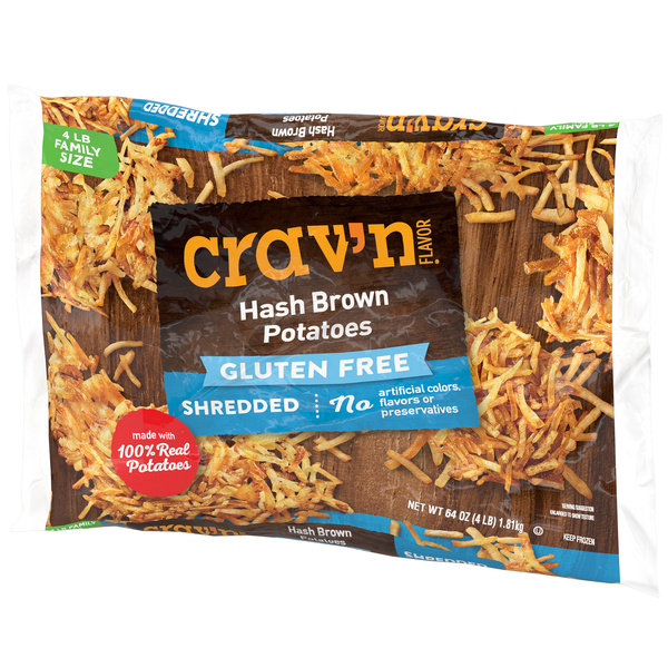 Crav'N Flavor Hash Brown Potatoes, Gluten Free, Shredded, Family