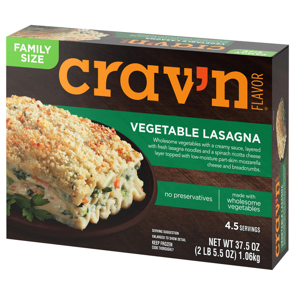 Crav'n Flavor Vegetable Lasagna Family Size 37.5 oz | Hy-Vee
