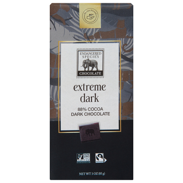 Endangered Species Chocolate Natural Dark Chocolate With 88% Cocoa