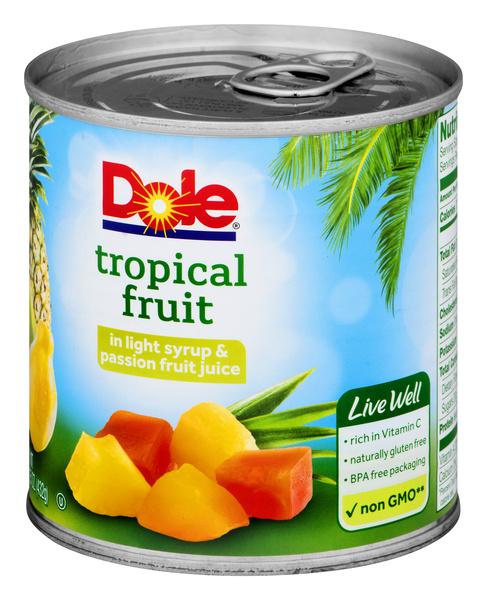 Dole Tropical Fruit In Light Syrup & Passion Fruit Juice | Hy-Vee