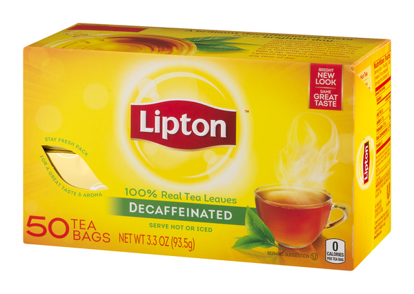 Lipton 100% Real Tea Leaves Decaffeinated Tea Bags 50Ct | Hy-Vee