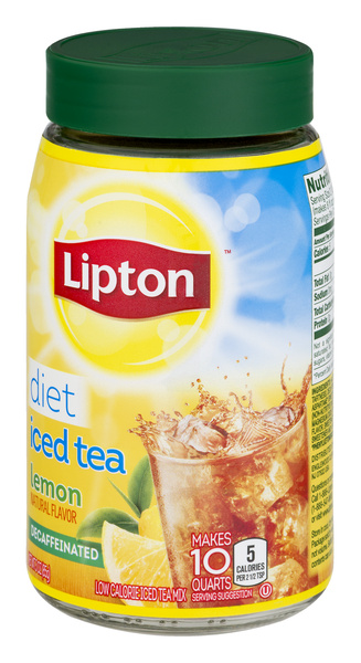 Lipton Diet Decaffeinated Iced Tea Mix, Lemon Flavor | Hy-Vee