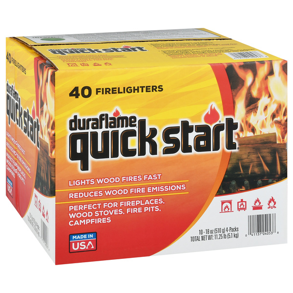 Duraflame Quick Start Fire Lighters 10-4Pks, image courtesy of Hy-Vee