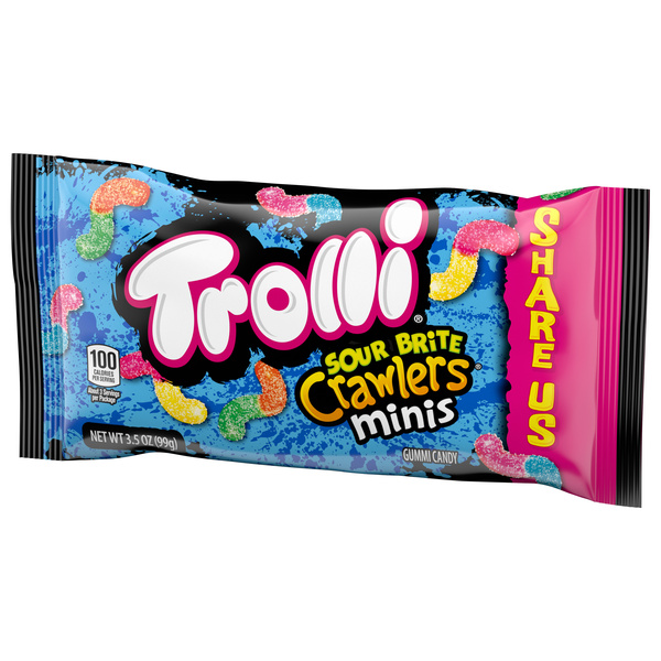 Trolli 08163 158483 Crawlers Sour Brite Gummi Candy Minis 3.5 oz