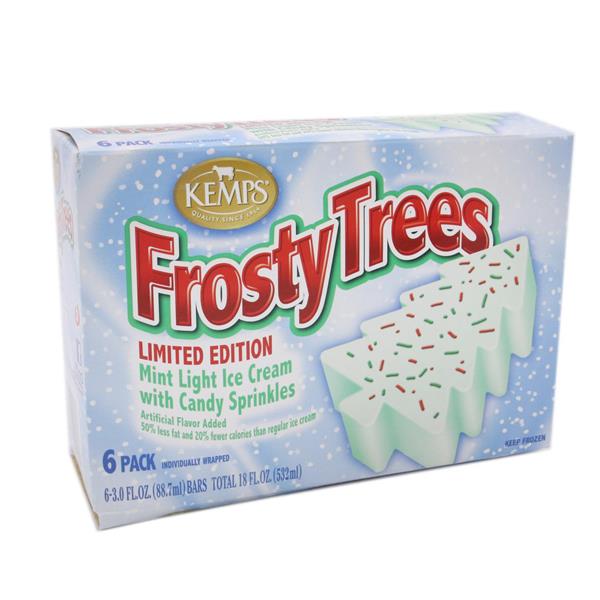 Kemps Frosty Trees Limited Edition Mint Lowfat Ice Cream With