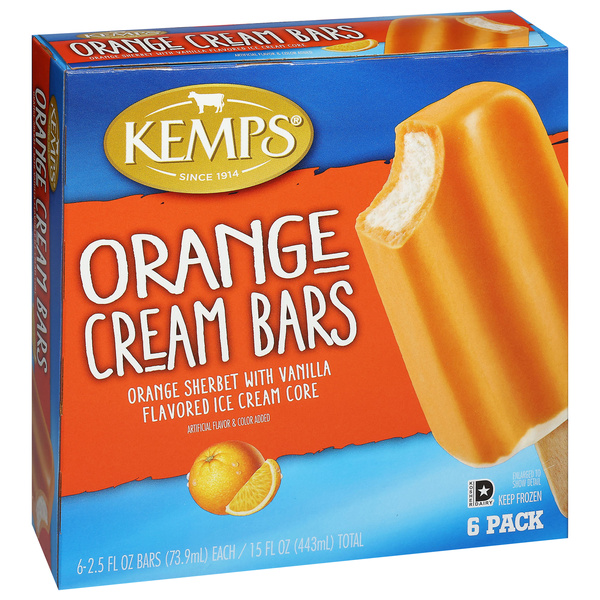 icecream88ページ Kemps Orange Cream Frozen Dairy Dessert Bars, 2.5 fl oz/6ct | Hy