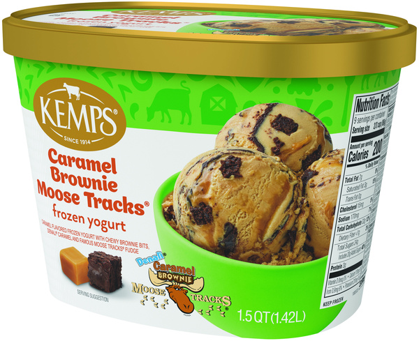 Kemps Caramel Brownie Moose Tracks Frozen Yogurt | Hy-Vee Aisles