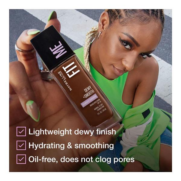 Maybelline Fit Me Dewy + Smooth Liquid Foundation Makeup with SPF
