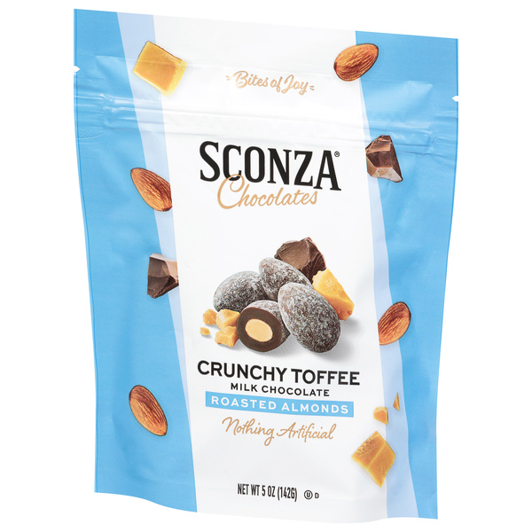Sconza Crunchy Toffee Milk Chocolate Roasted Almonds | Hy-Vee