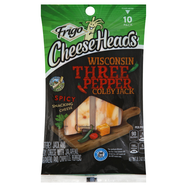 Frigo Cheese Heads Wisconsin Three Pepper Colby Jack Spicy
