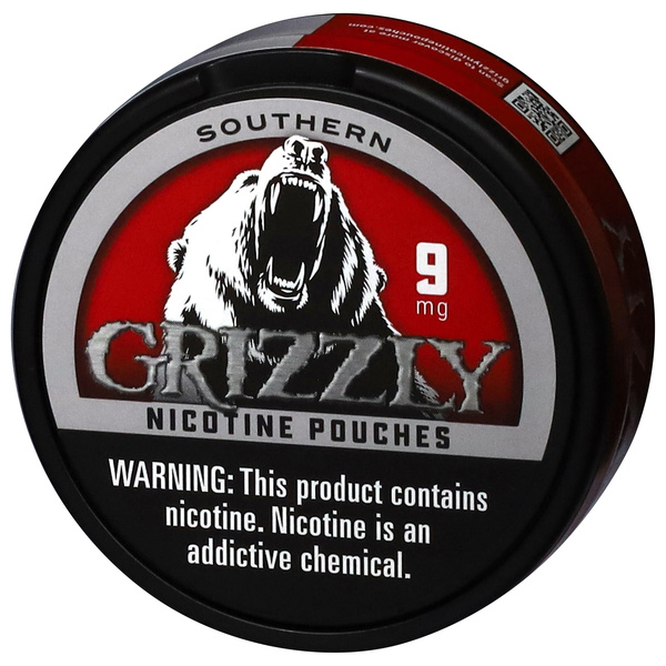 Grizzly Southern 9 Mg Nicotine Pouches, 20Ct