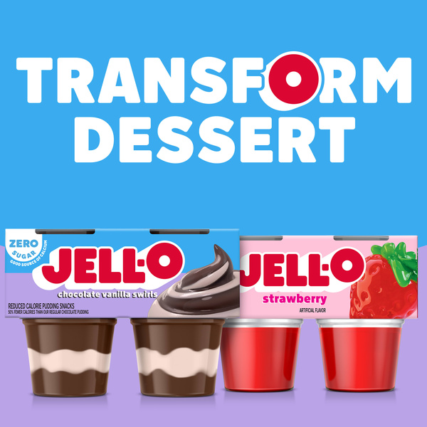 Jell-O Chocolate Vanilla Swirls Ready To Eat Refrigerated Pudding