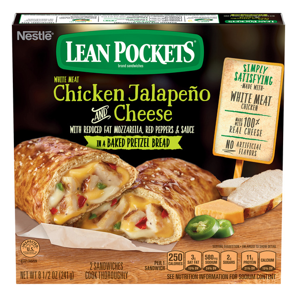 Lean Pockets Frozen Sandwiches Chicken Jalapeno And Cheese | Hy