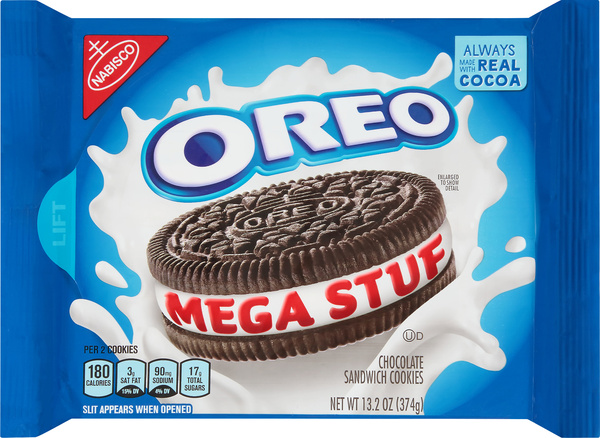Nabisco Oreo Mega Stuf Chocolate Sandwich Cookies | Hy-Vee Aisles