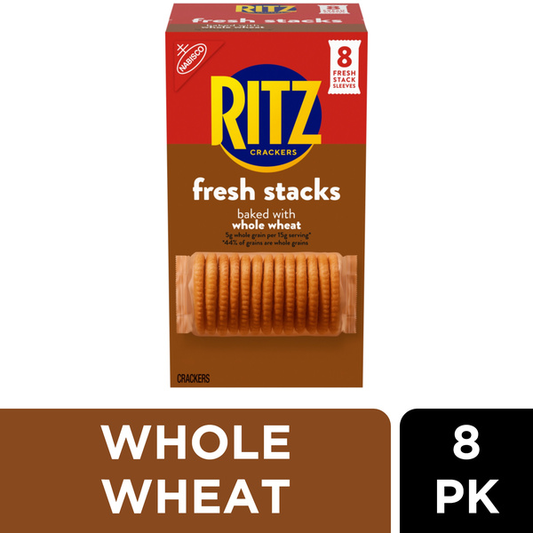 Ritz Fresh Stacks Whole Wheat Crackers, Travel Snacks, 8 Pack | Hy