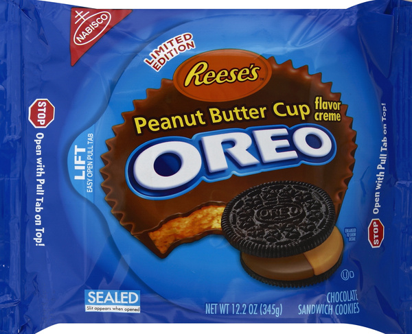 Oreo Limited Edition Reese's Peanut Butter Cup Creme Cookies | Hy