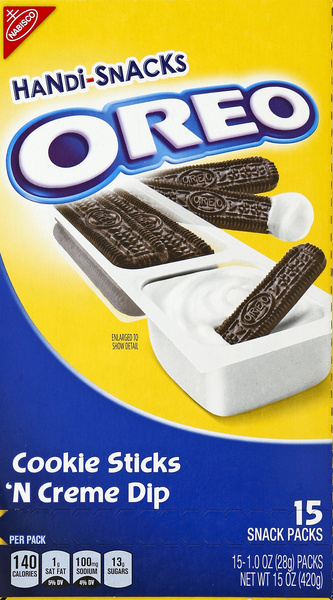 Nabisco Handi-Snacks Oreo Cookie Sticks 'n Creme Dip 15 Snack