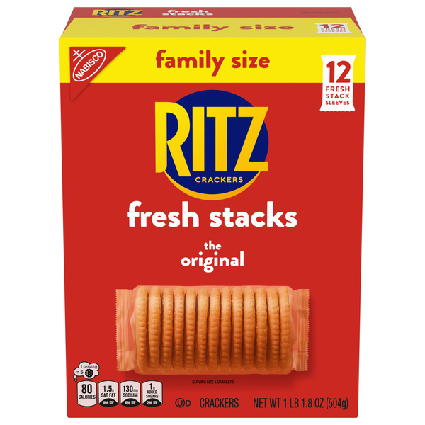 Ritz Fresh Stacks Original Crackers, Travel Snacks, Family Size
