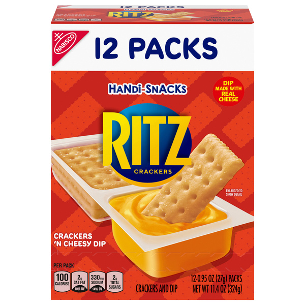 Nabisco Handi-Snacks Ritz Crackers N Cheesy Dip 12-0.95 oz Packs