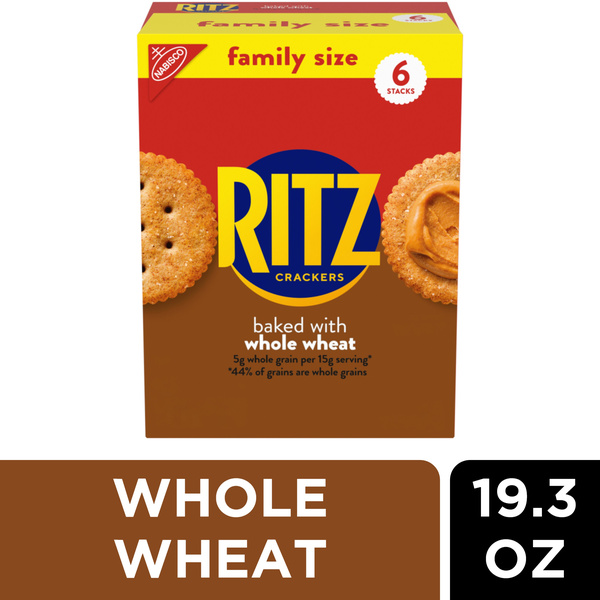 Ritz Crackers, Whole Wheat, Family Size | Hy-Vee Aisles Online