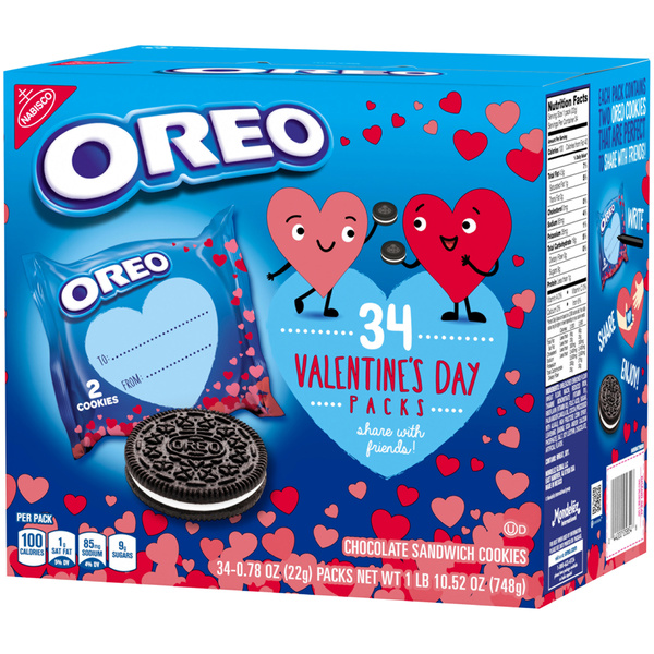 Nabisco Oreo Valentine's Day Packs Chocolate Sandwich Cookies 34