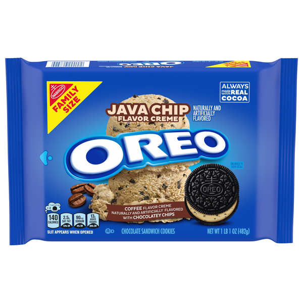 Nabisco Oreo Java Chip Flavor Creme Chocolate Sandwich Cookies