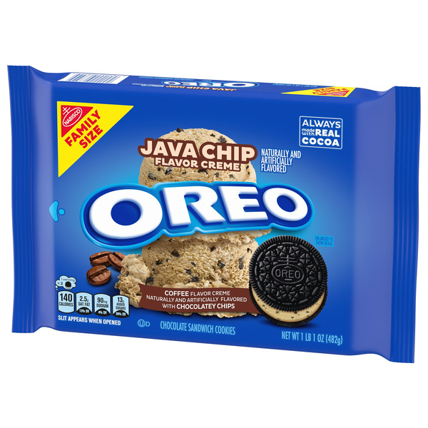 Nabisco Oreo Java Chip Flavor Creme Chocolate Sandwich Cookies