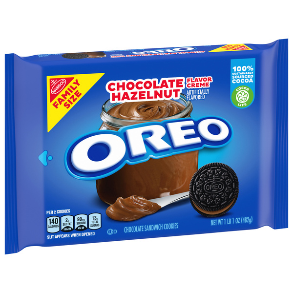 Nabisco Oreo Chocolate Hazelnut Flavor Creme Chocolate Sandwich