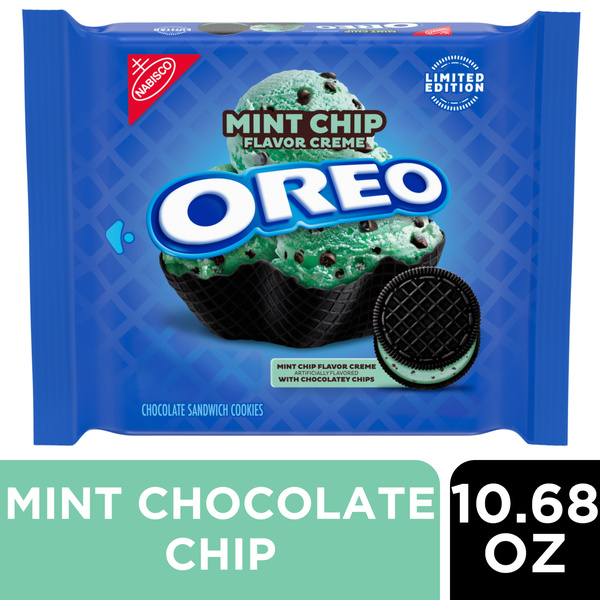 Oreo Mint Chip Chocolate Sandwich Cookies, Limited Edition | Hy