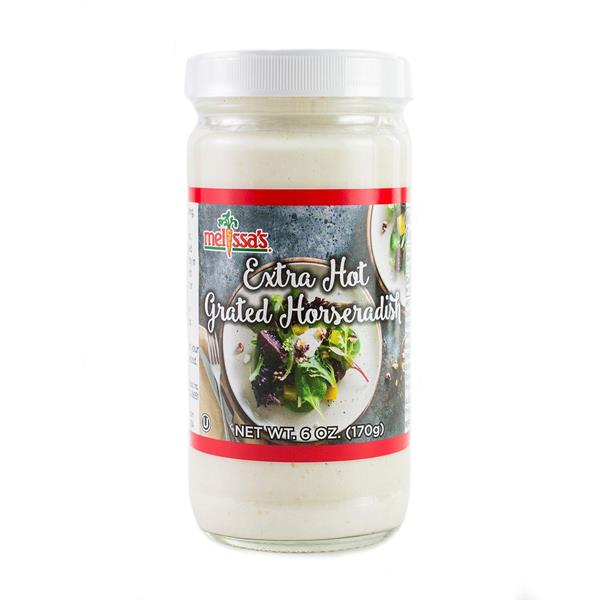 Melissa's Extra Hot Grated Horseradish, image courtesy of Hy-Vee