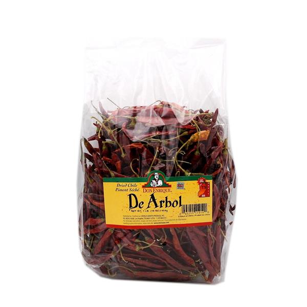Don Enrique De Arbol Dried Chile, image courtesy of Hy-Vee