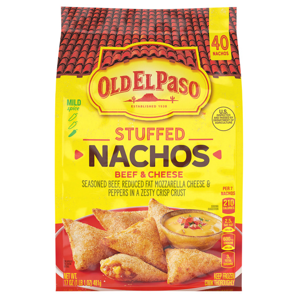 Old El Paso Nachos, Beef & Cheese, Stuffed, Mild 40Ct | Hy-Vee