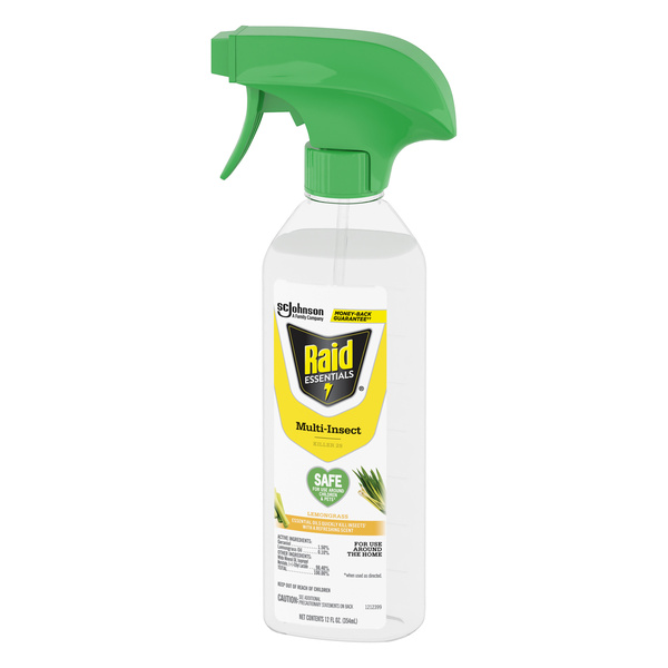 Raid Essentials Multi-Insect Killer Spray Bottle, Lemongrass | Hy