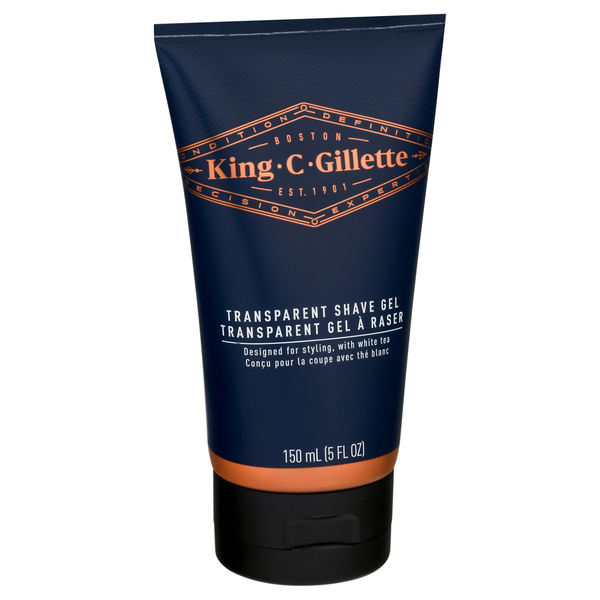 King C. Gillette Men’s Transparent Shave Gel, image courtesy of Hy-Vee