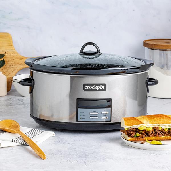 Crock-Pot Black Stainless Steel 8 Qt. Programmable Oval Slow