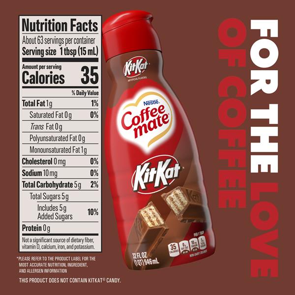 Coffee mate Kit Kat Flavored Creamer, Non-Dairy, Gluten-Free