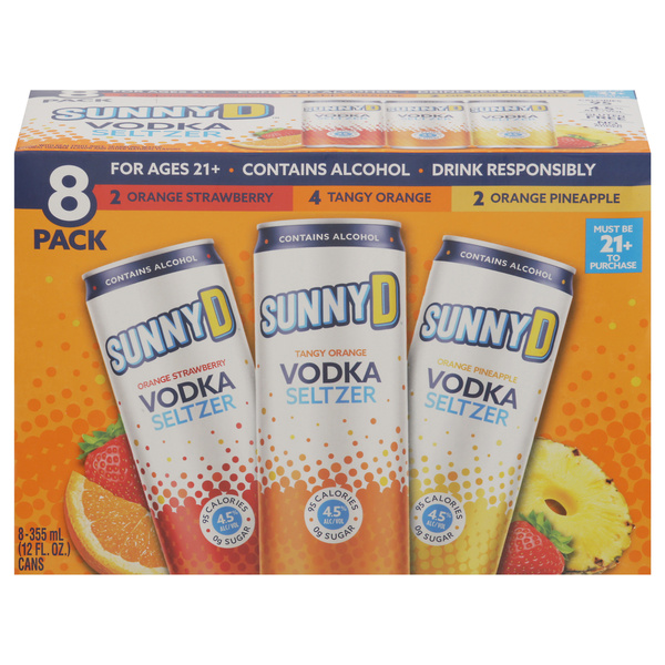 Sunny D Vodka Seltzer Variety 8Pk | Hy-Vee Aisles Online Grocery