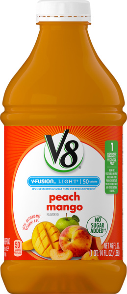V8 V-Fusion Light Peach Mango Fruit & Vegetable Juice | Hy-Vee