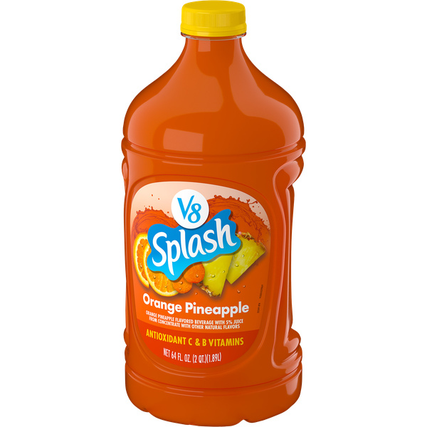❋❉❊✽花梨さま専用✽❊❉❋ V8 Splash Orange Pineapple Flavored Beverage, 64 fl oz Bottle | Hy