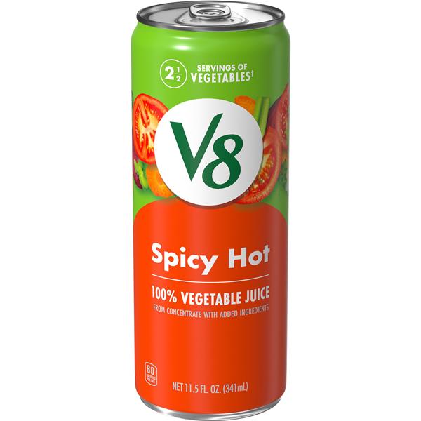 V8 Spicy Hot 100% Vegetable Juice | Hy-Vee Aisles Online Grocery
