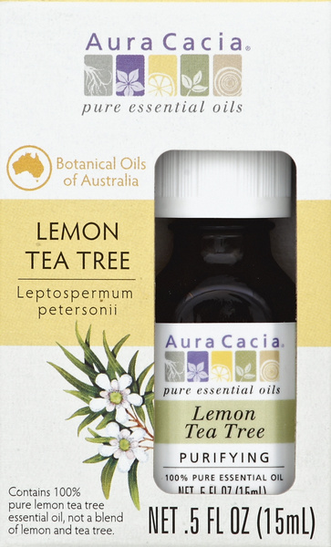 Aura Cacia Essential Oil Pure Lemon Tea Tree | Hy-Vee Aisles